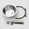 Hanging Pet Bowl, Stainless Steel Food Water Bowls Feeder With Hook For Dogs Cats In Crate Cage Kennel Silver