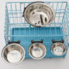 Hanging Pet Bowl, Stainless Steel Food Water Bowls Feeder With Hook For Dogs Cats In Crate Cage Kennel Silver