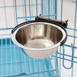 Hanging Pet Bowl, Stainless Steel Food Water Bowls Feeder With Hook For Dogs Cats In Crate Cage Kennel Silver Hanging Pet Bowl, Stainless Steel Food Water Bowls Feeder With Hook For Dogs Cats In Crate Cage Kennel Silver
