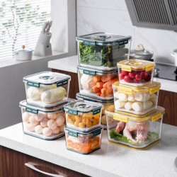 Réfrigérateur en plastique Boîte de stockage de nourriture hermétique Conteneur scellé transparent Chronométrage [...]