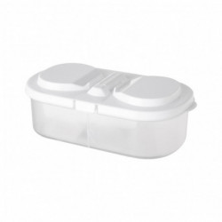 Double Grid Sealed Food Container with Lid Large Capacity Fruit Storage Box for Flower Tea Veggie Double Grid Sealed Food Container with Lid Large Capacity Fruit Storage Box for Flower Tea Veggie