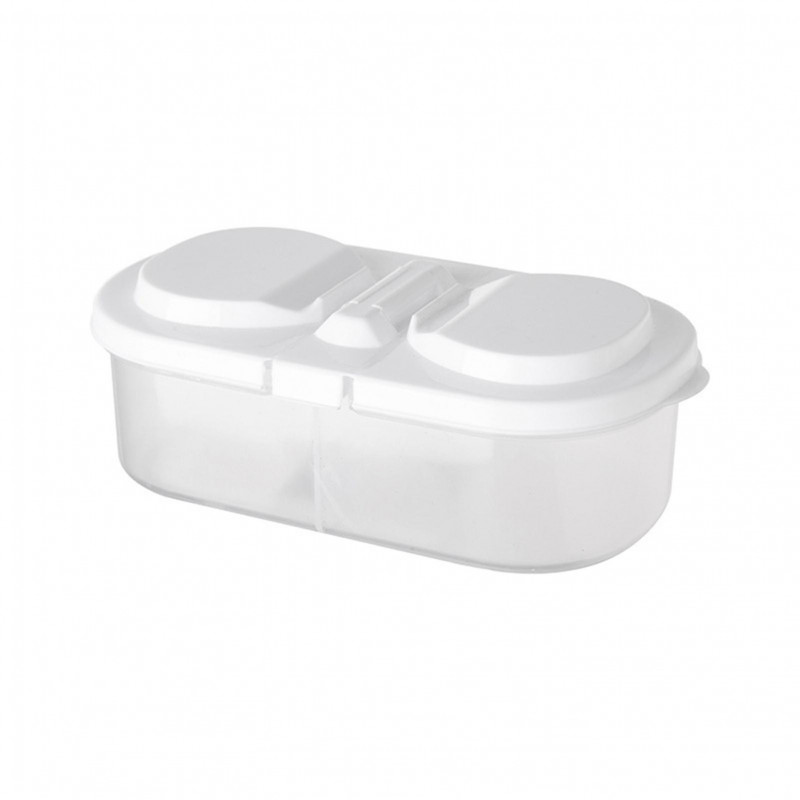Double Grid Sealed Food Container with Lid Large Capacity Fruit Storage Box for Flower Tea Veggie