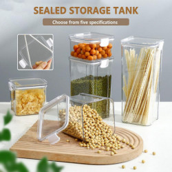 Transparent Food Storage Jar Large Capacity Tea Freshing Case Kitchen Supplies Transparent Food Storage Jar Large Capacity Tea Freshing Case Kitchen Supplies
