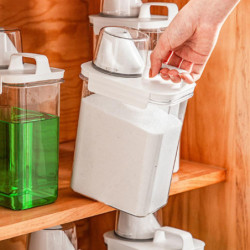 Distributeur de poudre de stockage de poudre à laver avec poignée Distributeur de poudre de stockage de poudre à laver avec poignée
