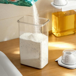 Distributeur de poudre de stockage de poudre à laver avec poignée Distributeur de poudre de stockage de poudre à laver avec poignée