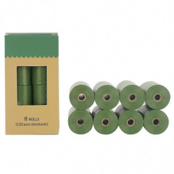 8 Rolls Dog Waste Poop Bag Biodégradable Eco-friendly Lavender Scent Pet Poop Roll Bag