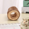 Small Pet Wood Tunnel Hollow Tree Trunk Gerbil Hideout Safe Non Toxic for Rat