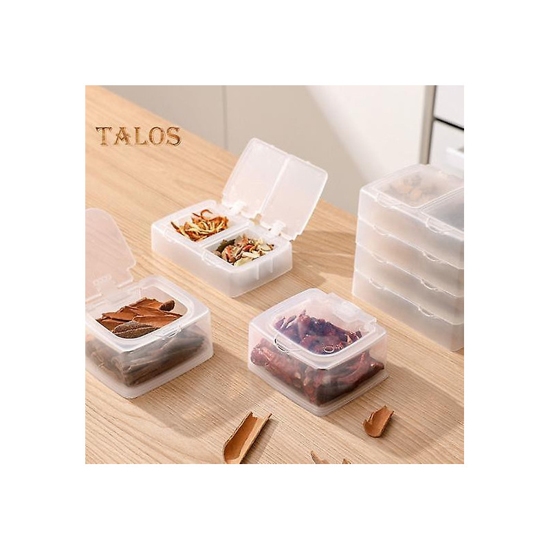 2Pcs Transparent Spice Storage Boxes Sub-Package Food Grade Dustproof Dry Pepper Seasoning Container Storage Cases [...]