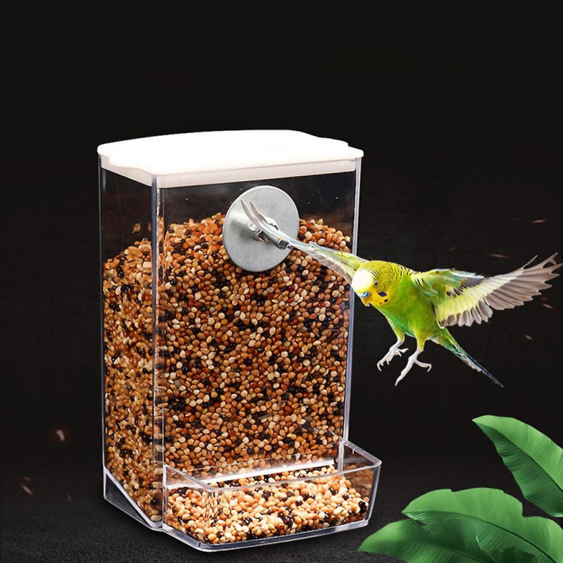 Bird Feeder Box For Parrots Antisplash Birds Feeding Box For Small Medium Birds Bird Food Dispenser Birdcage Accessories