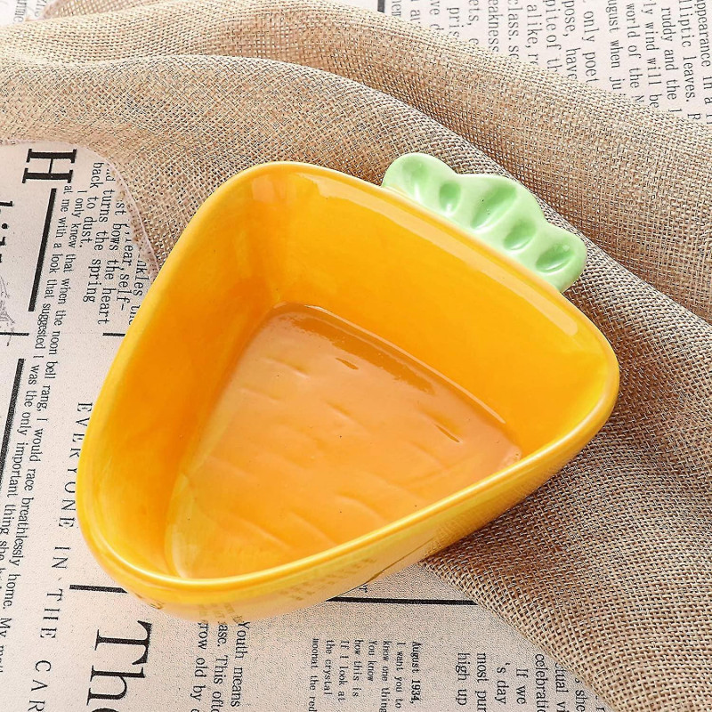 2023 - Bol en céramique pour animaux de compagnie - Carotte - Bol en céramique pour hamster, cochon d’Inde, rat, lapin