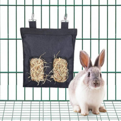 Hanging Rabbit Hay Bag Hay Feed Bag Hutch Accessoryblack-1pcs Hanging Rabbit Hay Bag Hay Feed Bag Hutch Accessoryblack-1pcs