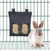 Hanging Rabbit Hay Bag Hay Feed Bag Hutch Accessoryblack-1pcs