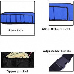 Ceinture de canette de bière, porte-ceinture de bière portable avec 5 pcs pliable canette refroidisseur de [...]