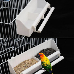 Bird Parrot Food Feeder Plastic Hanging Cage Feeding Cup Parakeet Feeder Box Pet Cage Plastic Large Capacity Food [...]
