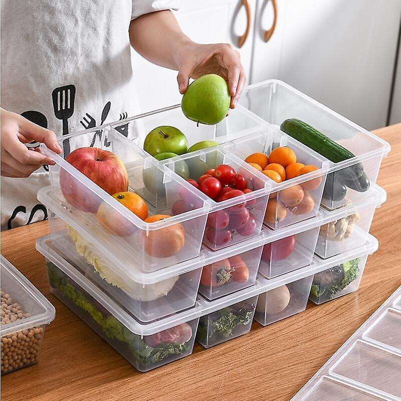 Food Storage Box Kitchen Refrigerator Transparent PP Sealed Organizer Container with Lid