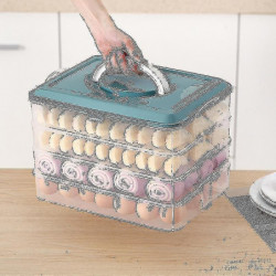 Food Storage Box Dumpling Organizer Refrigerator Fresh Keeping Box Transparent Sealed Food Storage Box Dumpling Organizer Refrigerator Fresh Keeping Box Transparent Sealed