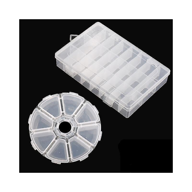 8 Plus 24 grille Bijoux réglables Boucle d’oreille Conteneur Conteneur Boîte de rangement