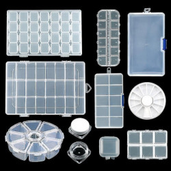 8 Plus 24 grille Bijoux réglables Boucle d’oreille Conteneur Conteneur Boîte de rangement 8 Plus 24 grille Bijoux réglables Boucle d’oreille Conteneur Conteneur Boîte de rangement