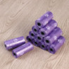 12 Rolls Plastic Dog Poop Bags Leak-Proof Garbage Bag Pet Waste Bag (Purple)