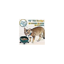 Cat Bowl Ceramic Raised Bowl For Cat/puppy, Angled Orthopedic Bowl For Adult Cat/kitten For Food 1pc Cat Bowl Ceramic Raised Bowl For Cat/puppy, Angled Orthopedic Bowl For Adult Cat/kitten For Food 1pc