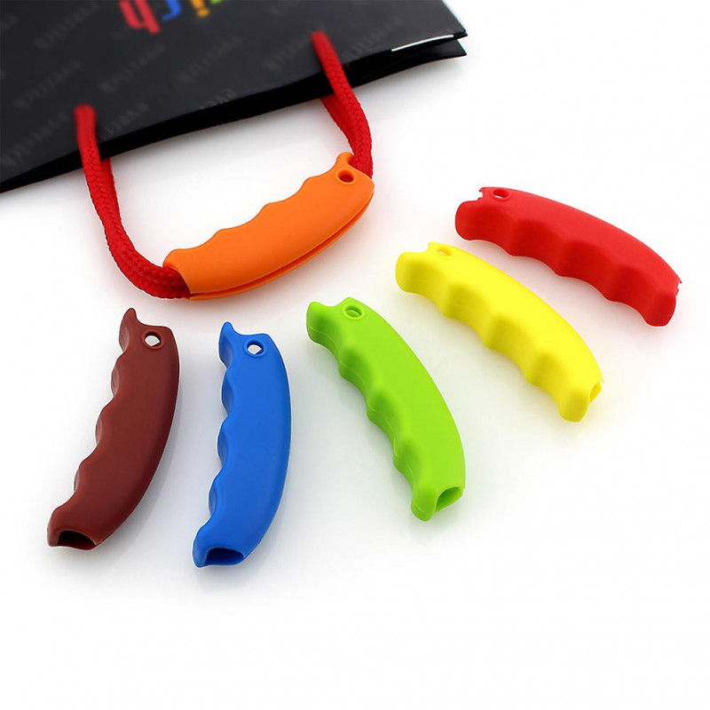 6 Pcs Silicone Multifunctional One-trip Grip Bag Holder Carrier with Self-locking Thumb Labor-saving Mention [...]