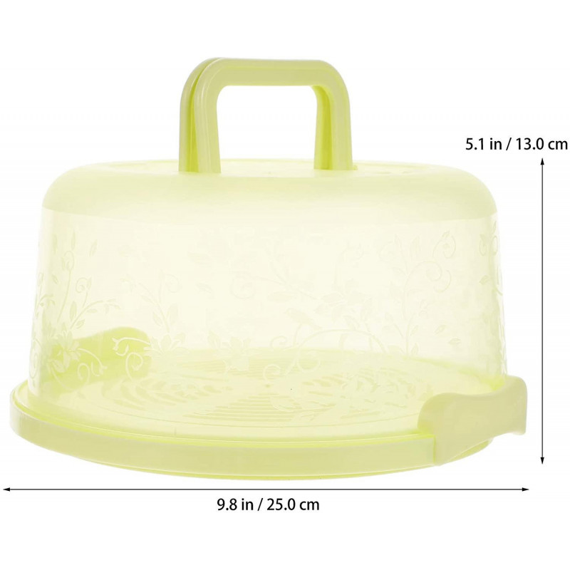 8 pouces rond porte-gâteau en plastique avec couvercles à dôme poignée étui de stockage des aliments