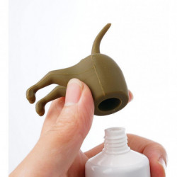 Pooping Dog Butt Toothpaste Toppers - Funny Dispenser Caps