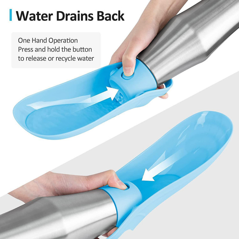 Pet Accompanying Cup Stainless Steel Outdoor Kettle Dog Walking Travel Drinking Fountain