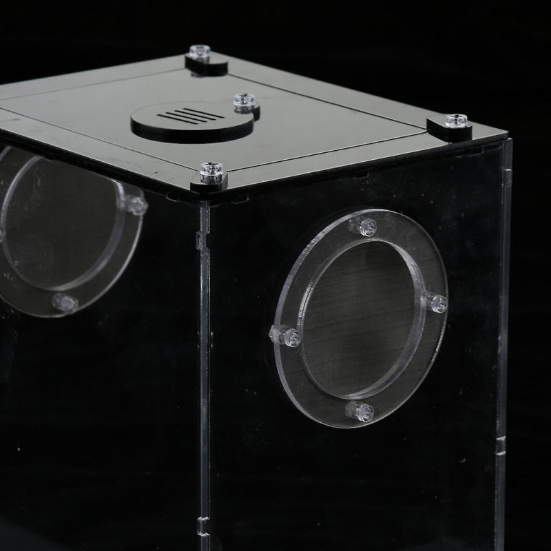 Reptile Feeding Box Transparent Cage Hatching Container For Lizards Frogs