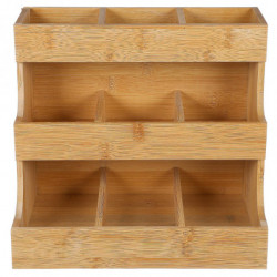 Tea Sugar Coffee Bags Storage Rack Wooden Tea Bag Holder Office Supply