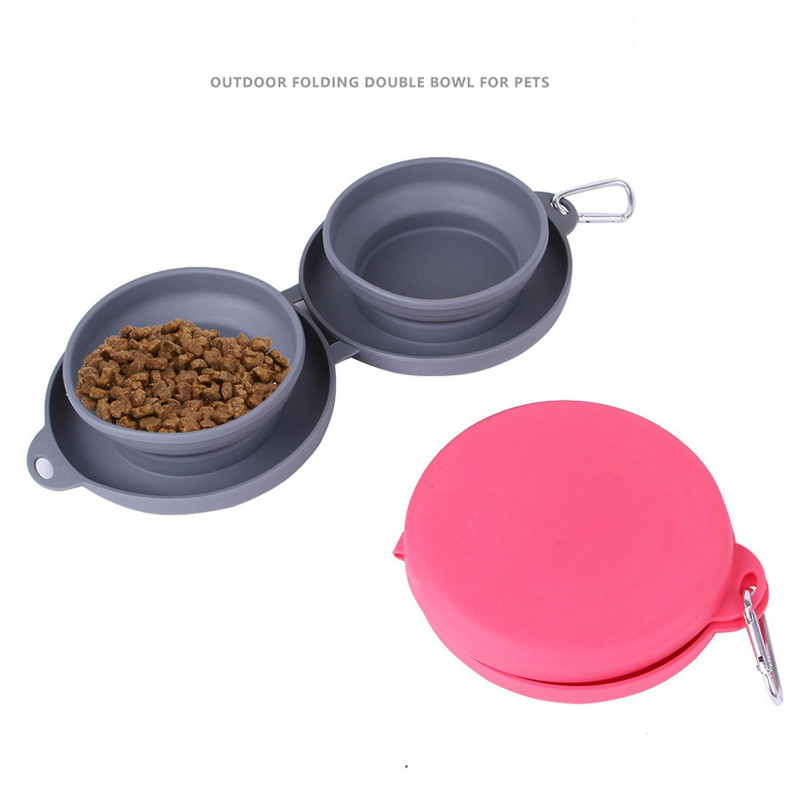 Pet Feeder Dog Bowl Siliscone Portable Folding Silicone Creative Foldable And Extended Food Container