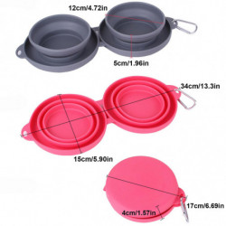Pet Feeder Dog Bowl Siliscone Portable Folding Silicone Creative Foldable And Extended Food Container Pet Feeder Dog Bowl Siliscone Portable Folding Silicone Creative Foldable And Extended Food Container