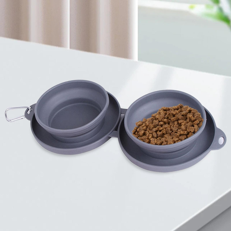 Pet Feeder Dog Bowl Siliscone Portable Folding Silicone Creative Foldable And Extended Food Container