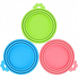 Pet Food Can Covers 3 Pack Silicone Can Lids Caps Pour Chien Chat Nourriture Humide Pet Food Can Covers 3 Pack Silicone Can Lids Caps Pour Chien Chat Nourriture Humide