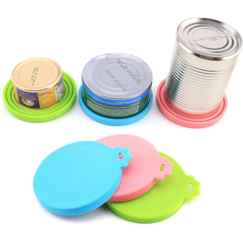 Pet Food Can Covers 3 Pack Silicone Can Lids Caps Pour Chien Chat Nourriture Humide