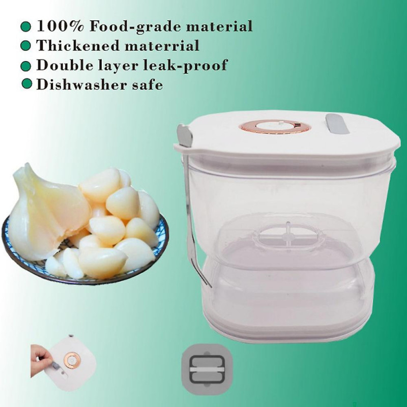 Kitchen Refigerator Pickle Jars Dustproof Wet and Dry Separating Pickles Tank for Home