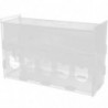 Rutin Chicken Food Container Transparent Automatic Feeder Multi-use Poultry Food Feeding Box