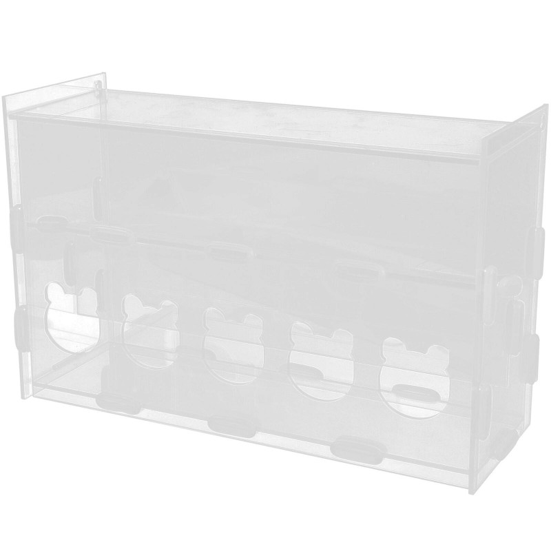 Rutin Chicken Food Container Transparent Automatic Feeder Multi-use Poultry Food Feeding Box