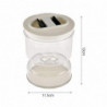 Pickle Olive Hourglass Jar Pickle Juice Wet And Dry Separator Food Container With Strainer Flip Airtight Lid