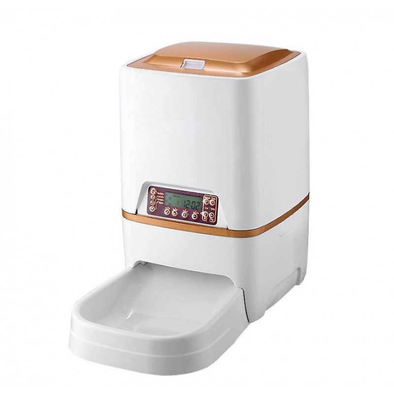 6 Liter Automatic Dog And Cat Feeder Automatic Pet Food Dispenser Lcd Display, Recording 60w