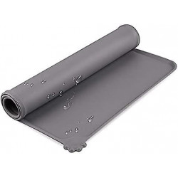 Silicon Floor Cat Dog Pet Feeding Bowl Mat Antidérapant Imperméable Essuyable Facile à nettoyer (noir) Silicon Floor Cat Dog Pet Feeding Bowl Mat Antidérapant Imperméable Essuyable Facile à nettoyer (noir)