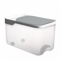 1pc Household 5kg Rice Bucket Plastic Moisture-proof Rice Container (Gray) 1pc Household 5kg Rice Bucket Plastic Moisture-proof Rice Container (Gray)