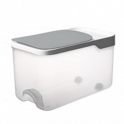 1pc Household 5kg Rice Bucket Plastic Moisture-proof Rice Container (Gray) 1pc Household 5kg Rice Bucket Plastic Moisture-proof Rice Container (Gray)