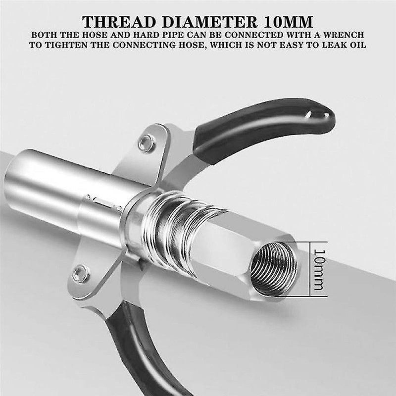 Grease Coupler No 30cm Hose Gear Grease Nozzle Heavy-duty Quick Release Grease Coupler 10000psi Two