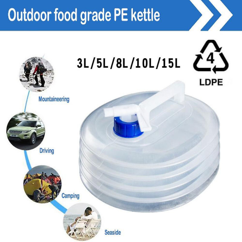 PE Sac d’eau pliant Seau télescopique De qualité alimentaire Extérieur Portable Emergency Water Storage Kettle [...]