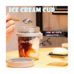 Reusable Overnight Oat Jar, Sealed Storage With Measuring Markers, Spoon For Salads, Yogurt, Oatmea Reusable Overnight Oat Jar, Sealed Storage With Measuring Markers, Spoon For Salads, Yogurt, Oatmea