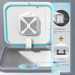 Contain Moisture-proof Nano Insect-proof Sealed Pet Food Container Rice Grain Storage Box White+gr Contain Moisture-proof Nano Insect-proof Sealed Pet Food Container Rice Grain Storage Box White+gr
