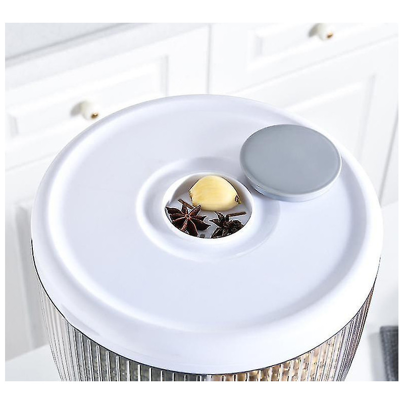 10Kg rotating rice bucket kitchen proof grain storage box large capacity|bottles,jars & boxes