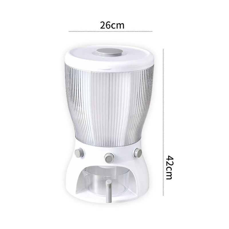 10Kg rotating rice bucket kitchen proof grain storage box large capacity|bottles,jars & boxes