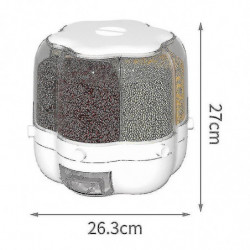 Separate Rice Bucket Rotating Grain Storage Box Household Insect-proof Moisture-proof Sealed Rice Storage Box Separate Rice Bucket Rotating Grain Storage Box Household Insect-proof Moisture-proof Sealed Rice Storage Box